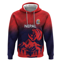 Custom Cricket Nepal East Asia-Pacific Zip Hoodie Nepal Rhinos Twenty20 - Wonder Print Shop