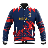 Custom Cricket Nepal East Asia-Pacific Baseball Jacket Nepal Rhinos Champions - Wonder Print Shop