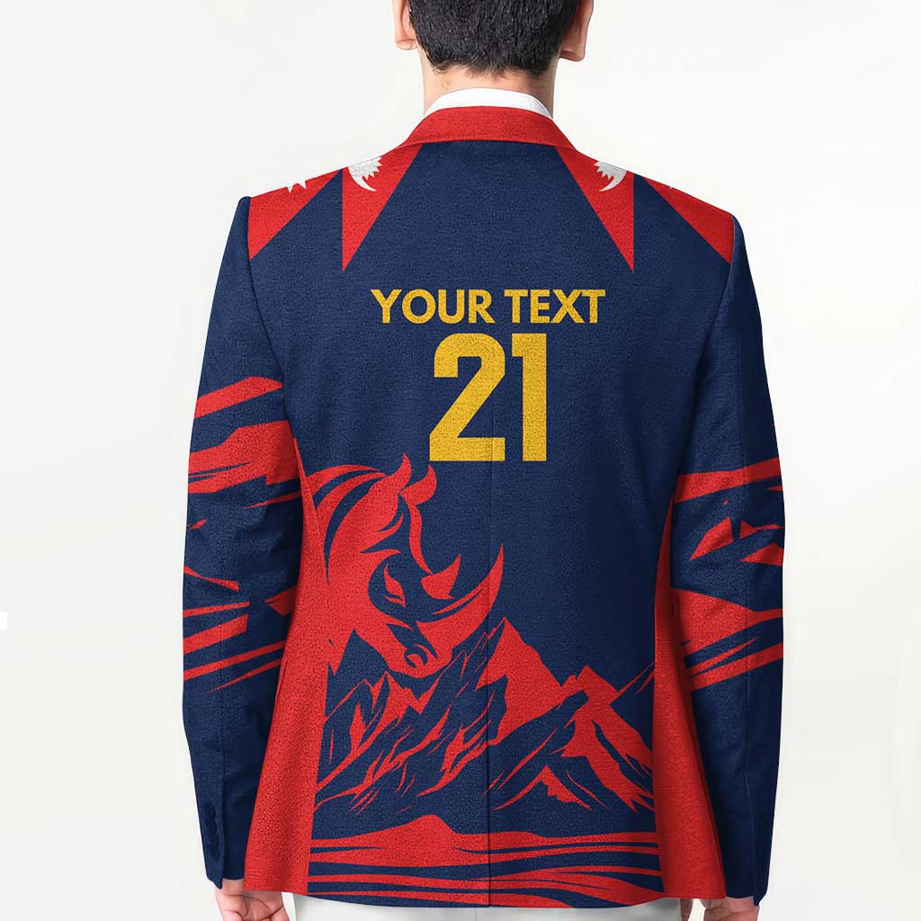 Custom Cricket Nepal East Asia-Pacific Blazer Nepal Rhinos Champions - Wonder Print Shop