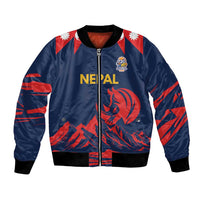 Custom Cricket Nepal East Asia-Pacific Bomber Jacket Nepal Rhinos Champions - Wonder Print Shop