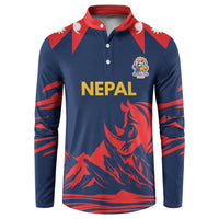 Custom Cricket Nepal East Asia-Pacific Button Sweatshirt Nepal Rhinos Champions - Wonder Print Shop