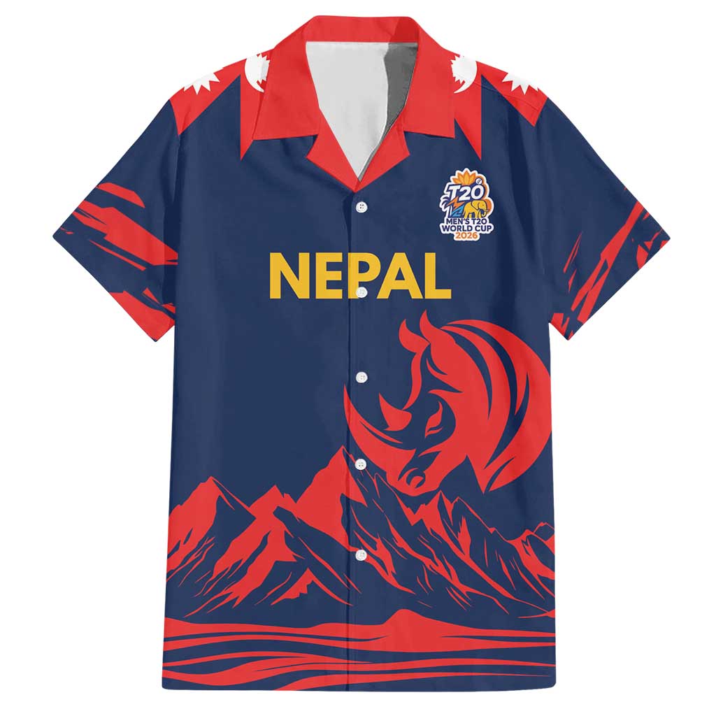 Custom Cricket Nepal East Asia-Pacific Hawaiian Shirt Nepal Rhinos Champions - Wonder Print Shop