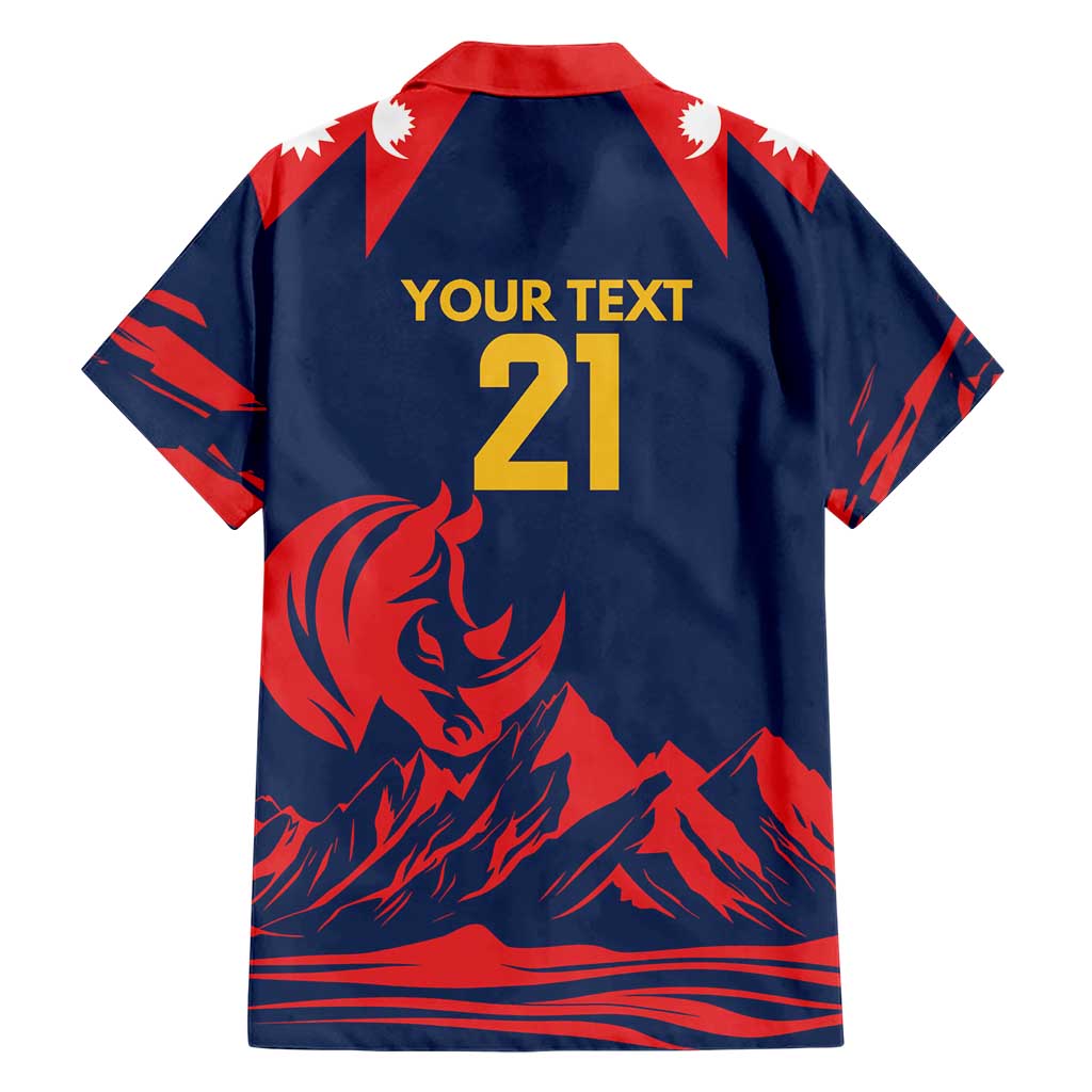 Custom Cricket Nepal East Asia-Pacific Hawaiian Shirt Nepal Rhinos Champions - Wonder Print Shop