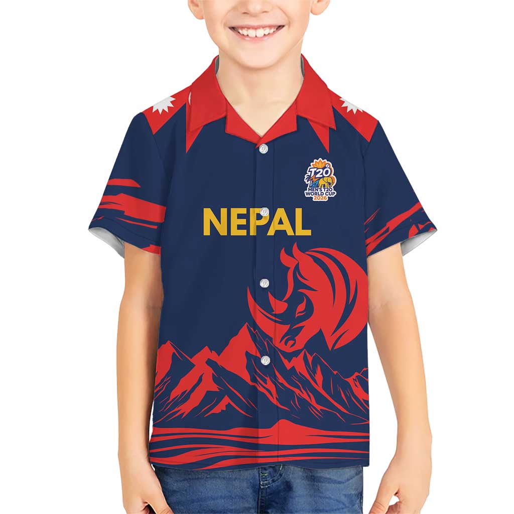 Custom Cricket Nepal East Asia-Pacific Hawaiian Shirt Nepal Rhinos Champions - Wonder Print Shop