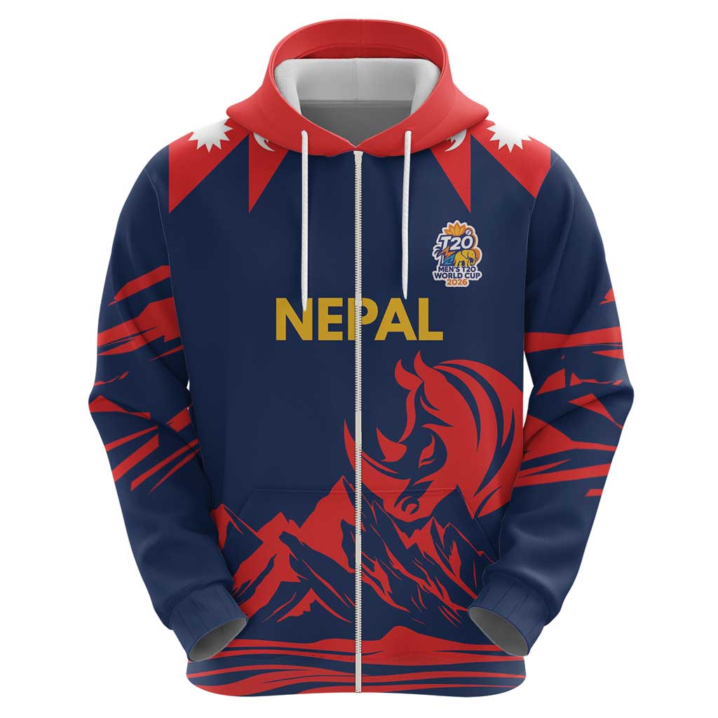 Custom Cricket Nepal East Asia-Pacific Hoodie Nepal Rhinos Champions - Wonder Print Shop