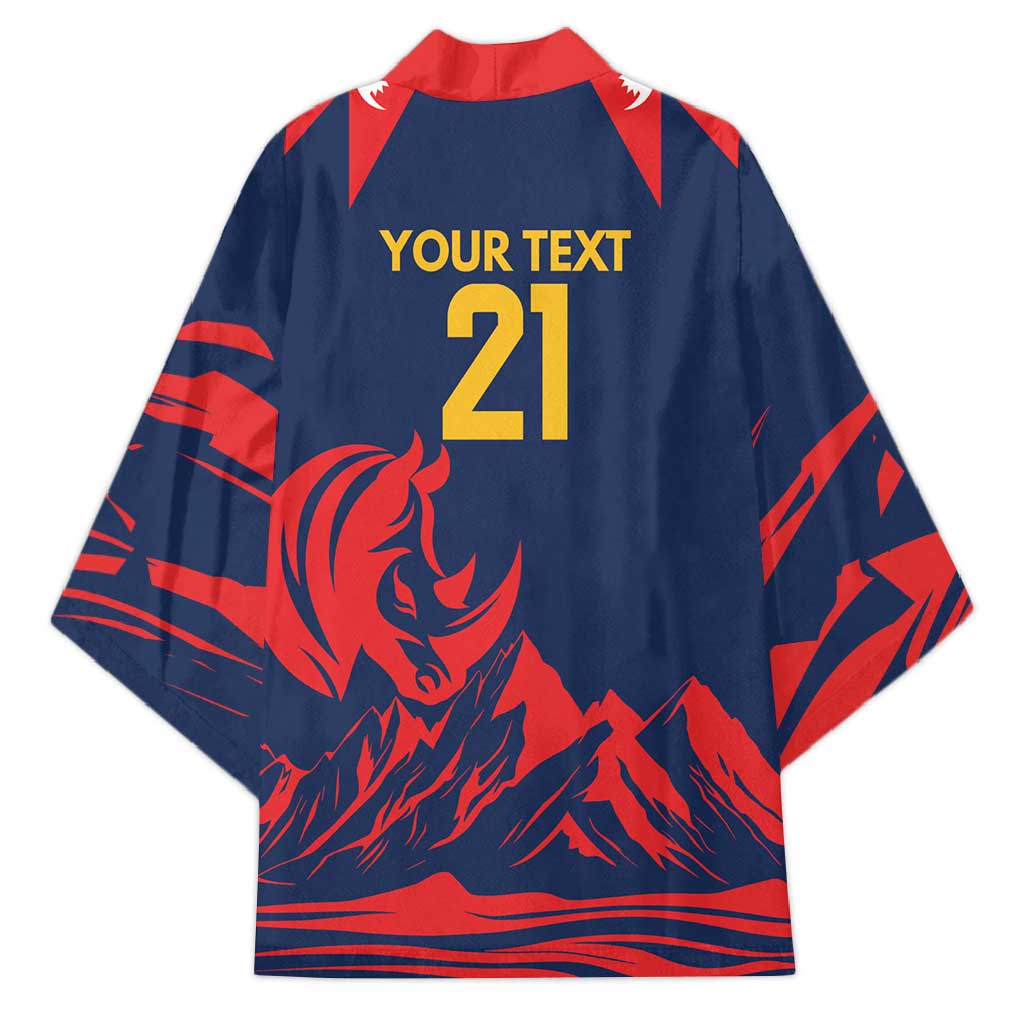 Custom Cricket Nepal East Asia-Pacific Kimono Nepal Rhinos Champions - Wonder Print Shop