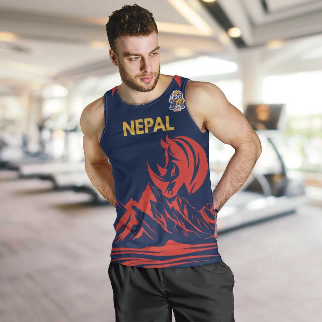 Custom Cricket Nepal East Asia-Pacific Men Tank Top Nepal Rhinos Champions - Wonder Print Shop