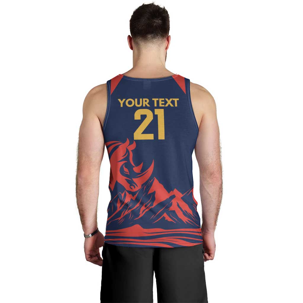 Custom Cricket Nepal East Asia-Pacific Men Tank Top Nepal Rhinos Champions - Wonder Print Shop