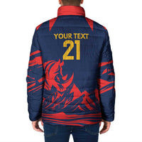 Custom Cricket Nepal East Asia-Pacific Padded Jacket Nepal Rhinos Champions - Wonder Print Shop