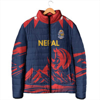 Custom Cricket Nepal East Asia-Pacific Padded Jacket Nepal Rhinos Champions - Wonder Print Shop