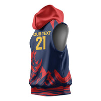 Custom Cricket Nepal East Asia-Pacific Sleeveless Hoodie Nepal Rhinos Champions - Wonder Print Shop