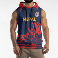Custom Cricket Nepal East Asia-Pacific Sleeveless Hoodie Nepal Rhinos Champions - Wonder Print Shop