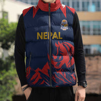 Custom Cricket Nepal East Asia-Pacific Sleeveless Puffer Jacket Nepal Rhinos Champions - Wonder Print Shop