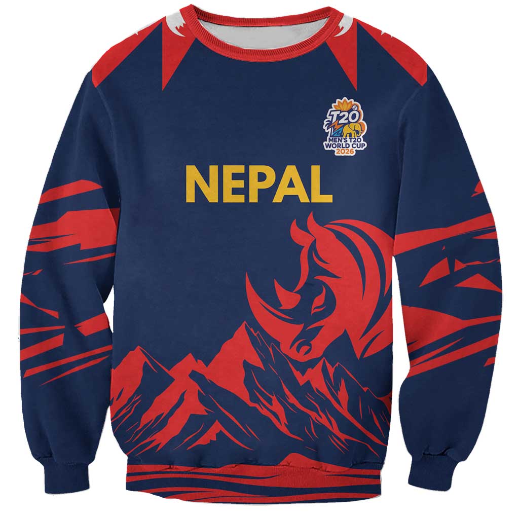 Custom Cricket Nepal East Asia-Pacific Sweatshirt Nepal Rhinos Champions - Wonder Print Shop