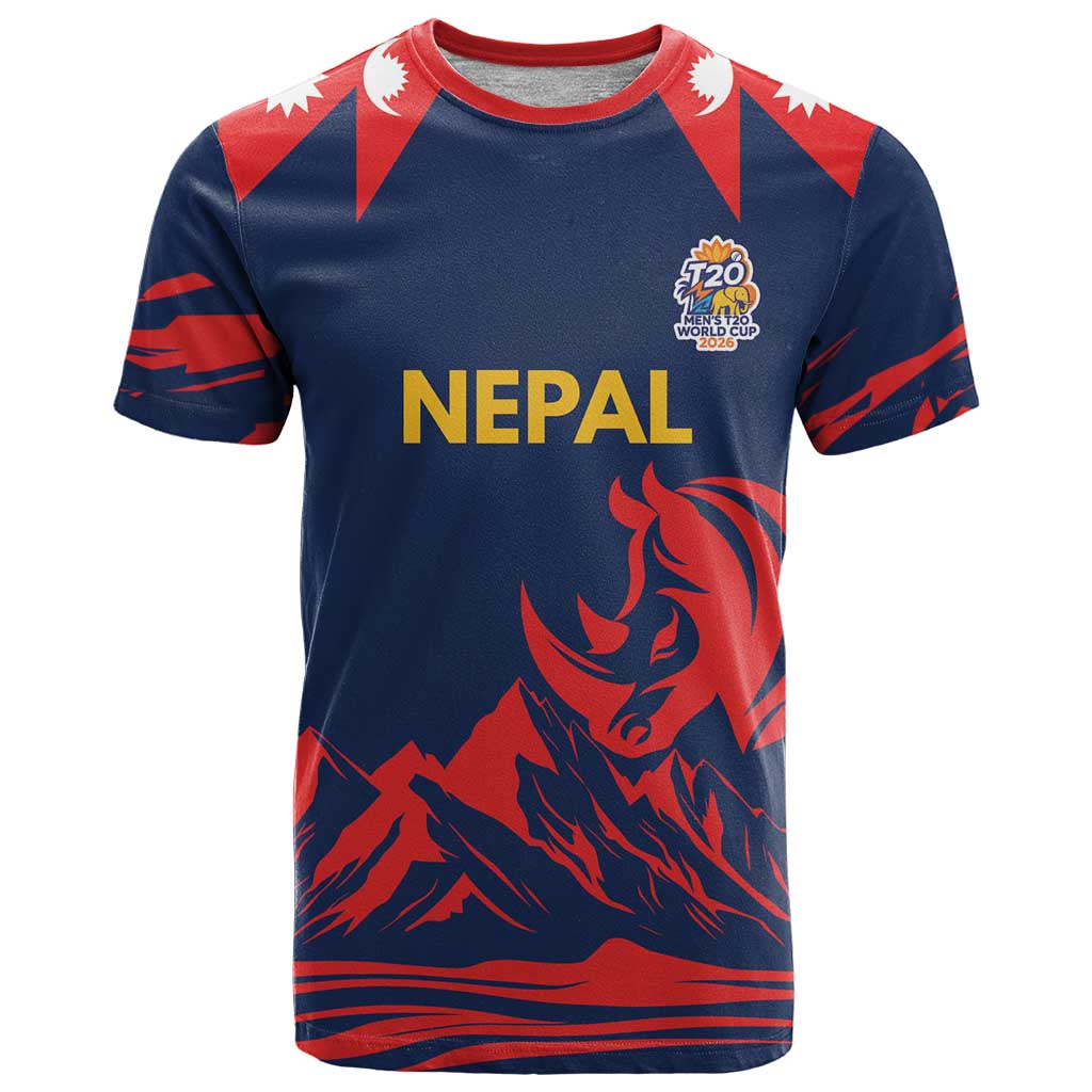 Custom Cricket Nepal East Asia-Pacific T Shirt Nepal Rhinos Champions - Wonder Print Shop