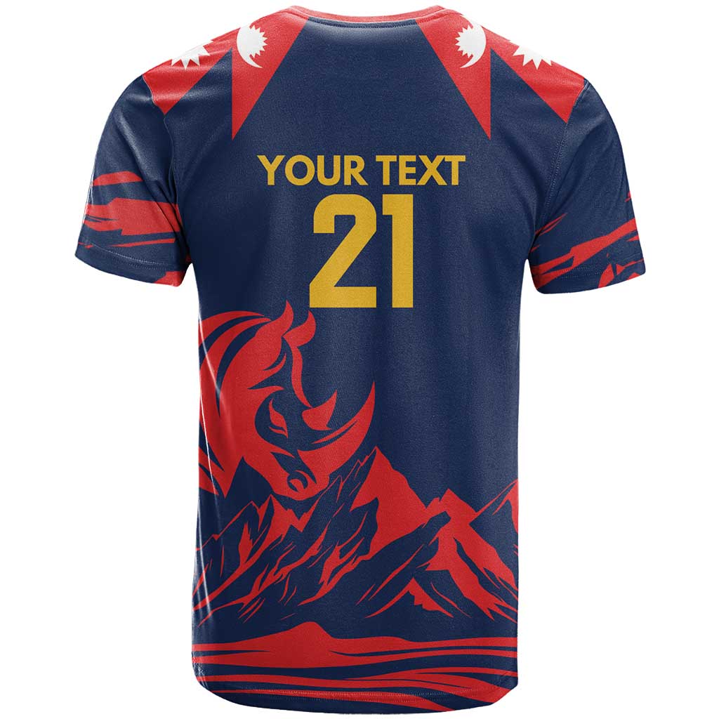 Custom Cricket Nepal East Asia-Pacific T Shirt Nepal Rhinos Champions - Wonder Print Shop