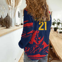 Custom Cricket Nepal East Asia-Pacific Women Casual Shirt Nepal Rhinos Champions - Wonder Print Shop