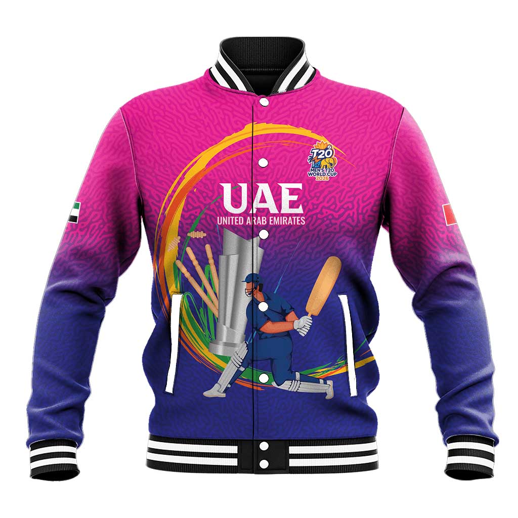 Custom Cricket UAE East Asia-Pacific Baseball Jacket United Arab Emirates Champions Pride - Wonder Print Shop