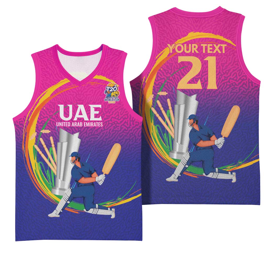 Custom Cricket UAE East Asia-Pacific Basketball Jersey United Arab Emirates Champions Pride - Wonder Print Shop