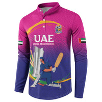 Custom Cricket UAE East Asia-Pacific Button Sweatshirt United Arab Emirates Champions Pride - Wonder Print Shop