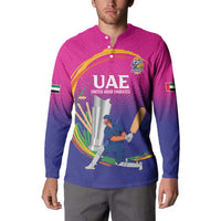 Custom Cricket UAE East Asia-Pacific Button Sweatshirt United Arab Emirates Champions Pride - Wonder Print Shop