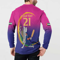 Custom Cricket UAE East Asia-Pacific Button Sweatshirt United Arab Emirates Champions Pride - Wonder Print Shop