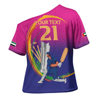Custom Cricket UAE East Asia-Pacific Cross Shoulder Shirt United Arab Emirates Champions Pride - Wonder Print Shop