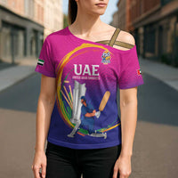 Custom Cricket UAE East Asia-Pacific Cross Shoulder Shirt United Arab Emirates Champions Pride - Wonder Print Shop