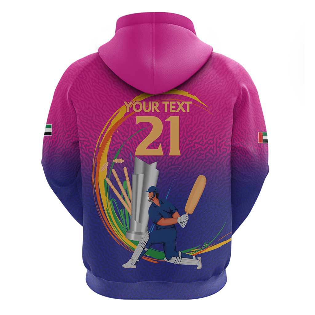 Custom Cricket UAE East Asia-Pacific Hoodie United Arab Emirates Champions Pride - Wonder Print Shop