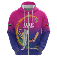 Custom Cricket UAE East Asia-Pacific Hoodie United Arab Emirates Champions Pride - Wonder Print Shop
