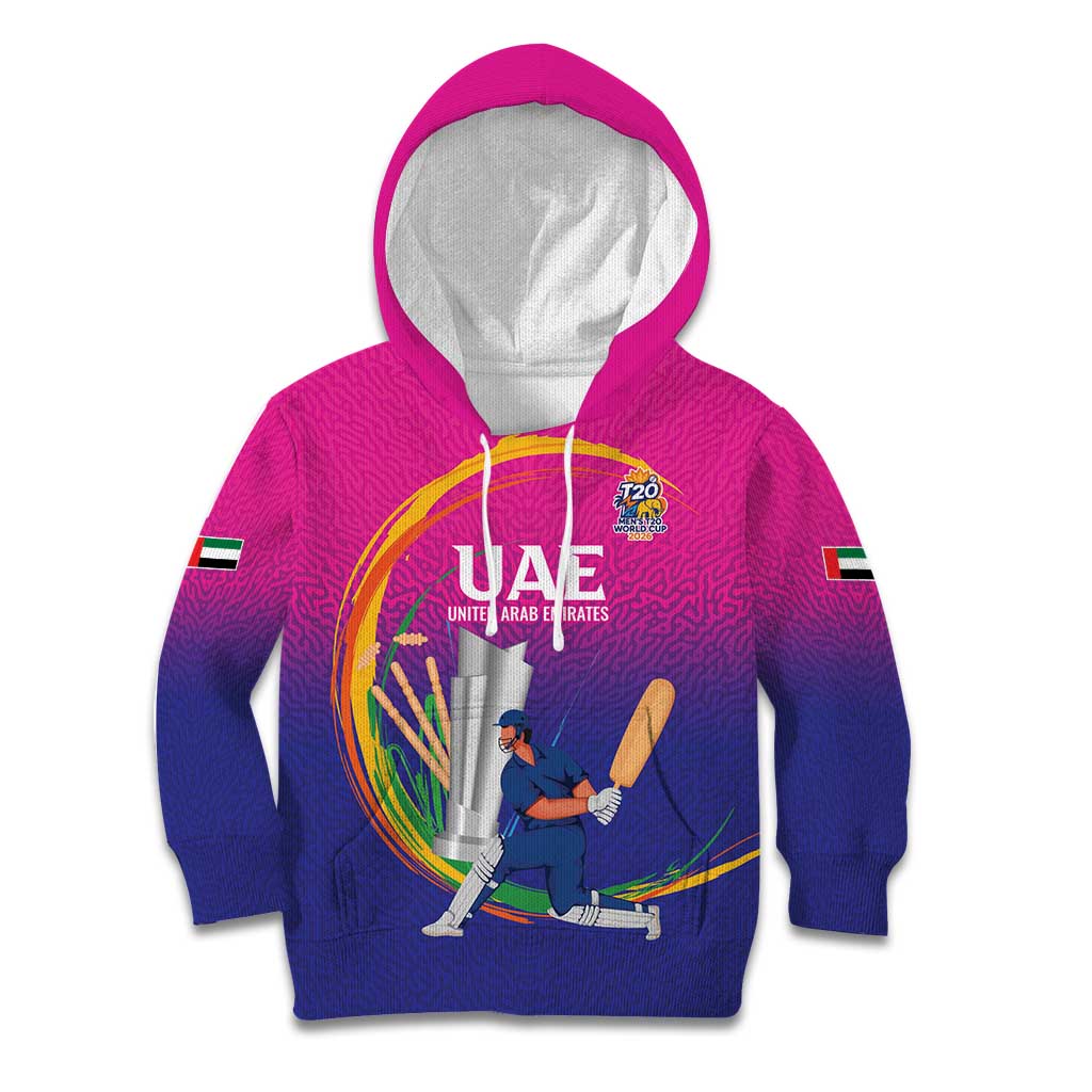 Custom Cricket UAE East Asia-Pacific Kid Hoodie United Arab Emirates Champions Pride - Wonder Print Shop