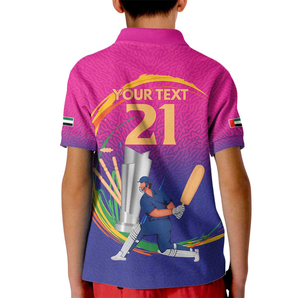Custom Cricket UAE East Asia-Pacific Kid Polo Shirt United Arab Emirates Champions Pride - Wonder Print Shop