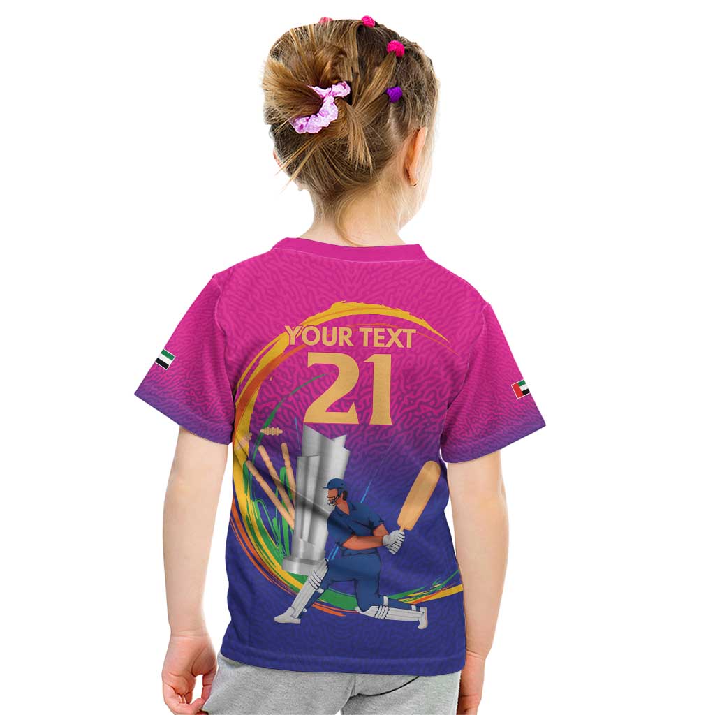 Custom Cricket UAE East Asia-Pacific Kid T Shirt United Arab Emirates Champions Pride - Wonder Print Shop