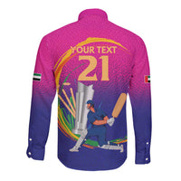 Custom Cricket UAE East Asia-Pacific Long Sleeve Button Shirt United Arab Emirates Champions Pride - Wonder Print Shop