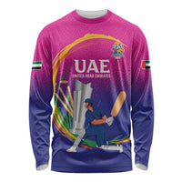 Custom Cricket UAE East Asia-Pacific Long Sleeve Shirt United Arab Emirates Champions Pride - Wonder Print Shop