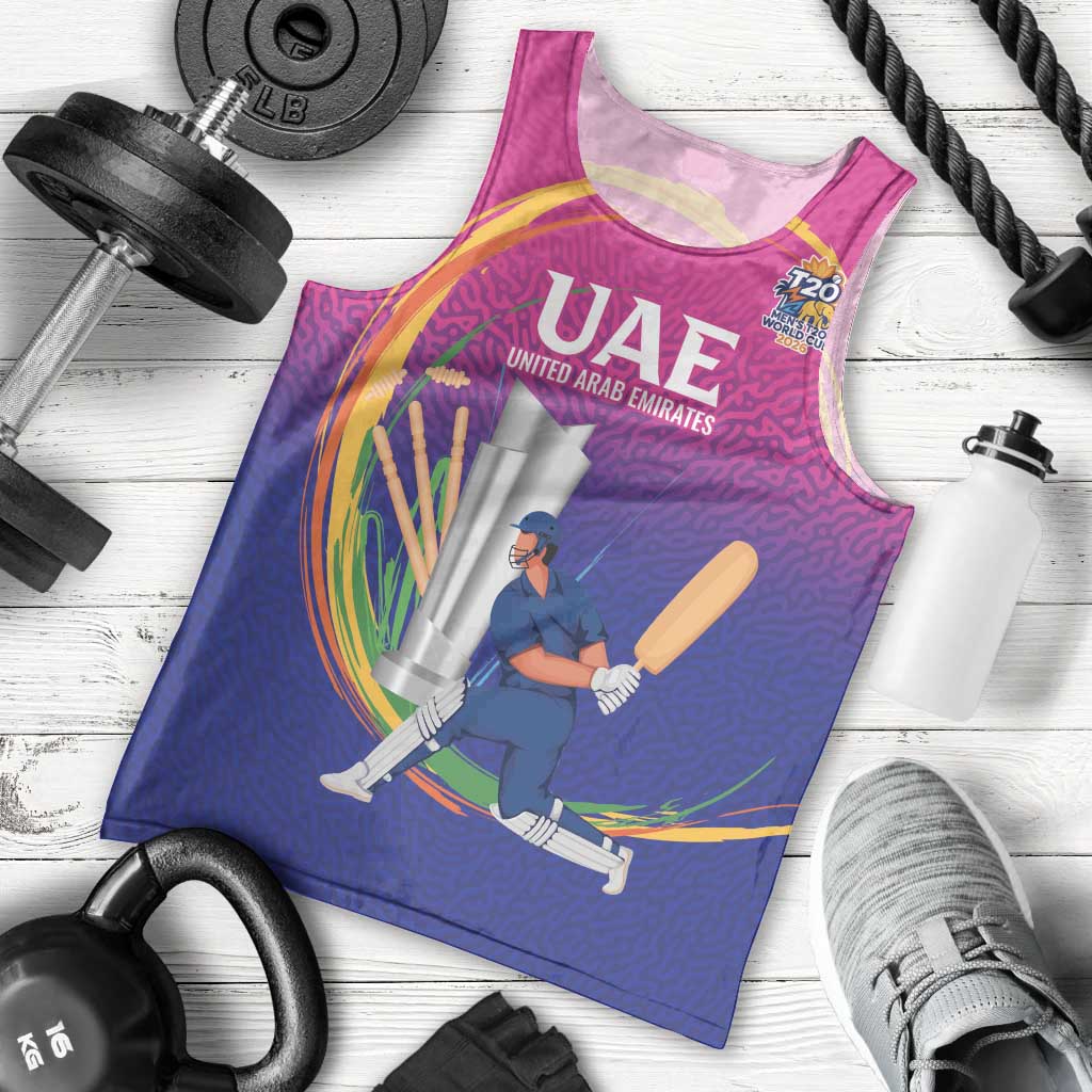 Custom Cricket UAE East Asia-Pacific Men Tank Top United Arab Emirates Champions Pride - Wonder Print Shop