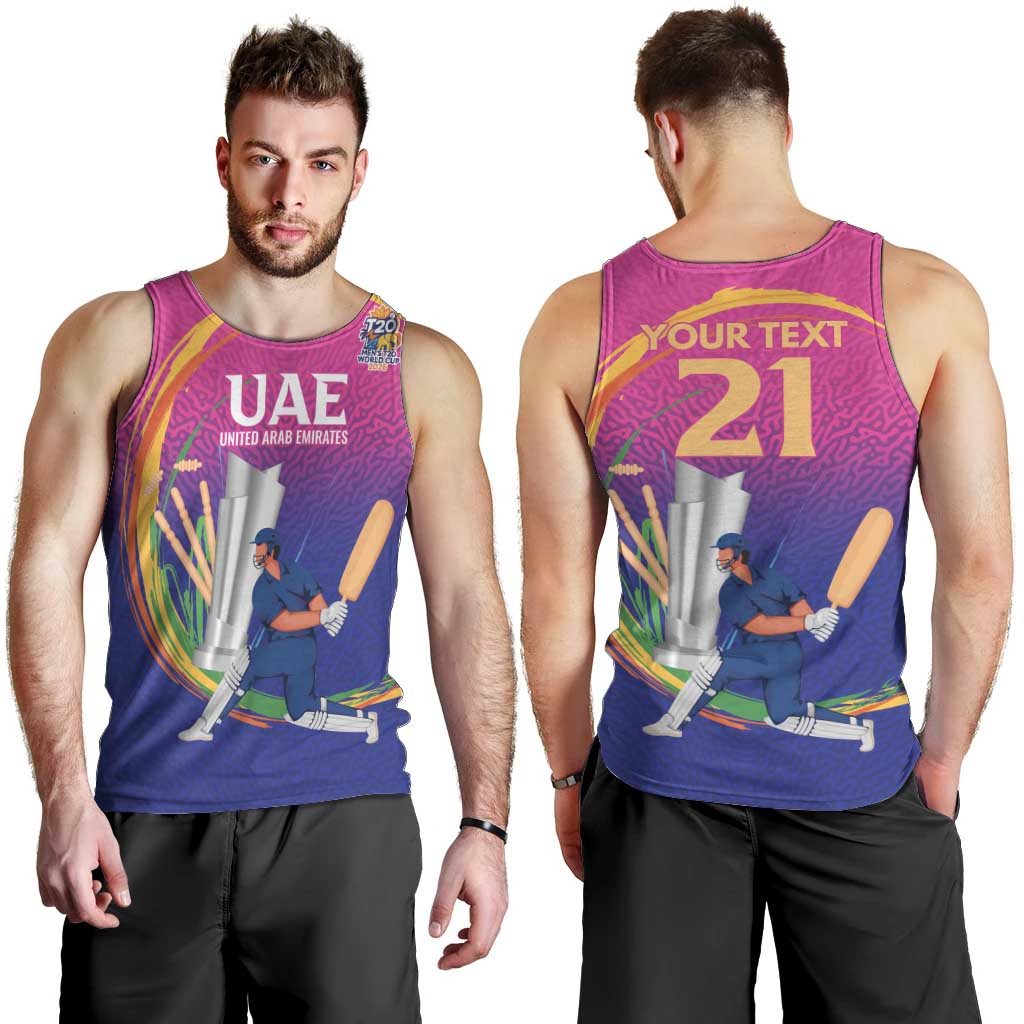 Custom Cricket UAE East Asia-Pacific Men Tank Top United Arab Emirates Champions Pride - Wonder Print Shop
