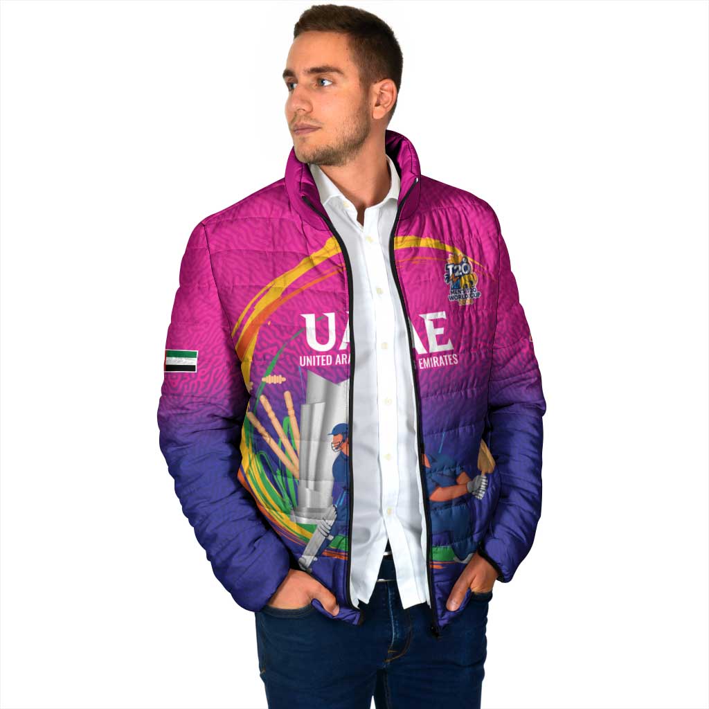 Custom Cricket UAE East Asia-Pacific Padded Jacket United Arab Emirates Champions Pride - Wonder Print Shop