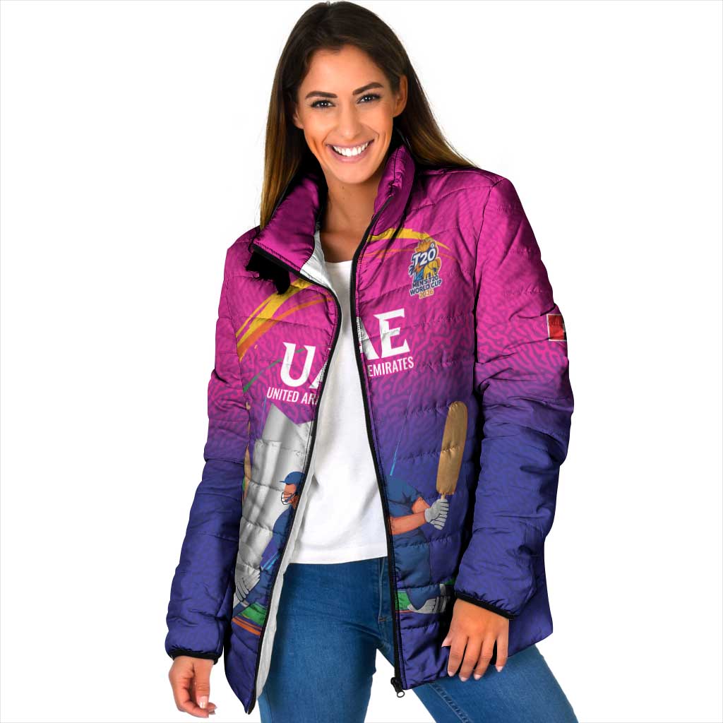 Custom Cricket UAE East Asia-Pacific Padded Jacket United Arab Emirates Champions Pride - Wonder Print Shop
