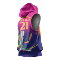 Custom Cricket UAE East Asia-Pacific Sleeveless Hoodie United Arab Emirates Champions Pride - Wonder Print Shop