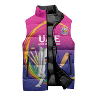 Custom Cricket UAE East Asia-Pacific Sleeveless Puffer Jacket United Arab Emirates Champions Pride - Wonder Print Shop