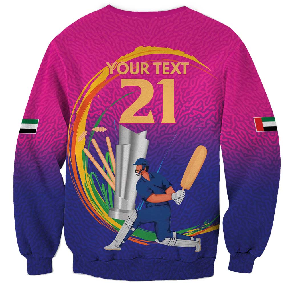 Custom Cricket UAE East Asia-Pacific Sweatshirt United Arab Emirates Champions Pride - Wonder Print Shop