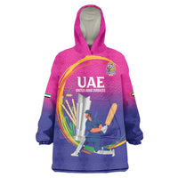 Custom Cricket UAE East Asia-Pacific Wearable Blanket Hoodie United Arab Emirates Champions Pride - Wonder Print Shop