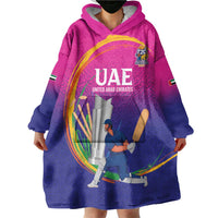 Custom Cricket UAE East Asia-Pacific Wearable Blanket Hoodie United Arab Emirates Champions Pride - Wonder Print Shop