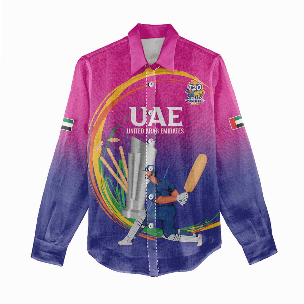 Custom Cricket UAE East Asia-Pacific Women Casual Shirt United Arab Emirates Champions Pride - Wonder Print Shop