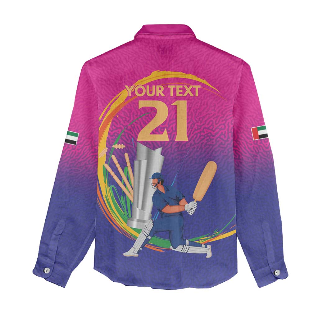 Custom Cricket UAE East Asia-Pacific Women Casual Shirt United Arab Emirates Champions Pride - Wonder Print Shop