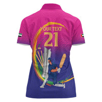 Custom Cricket UAE East Asia-Pacific Women Polo Shirt United Arab Emirates Champions Pride - Wonder Print Shop