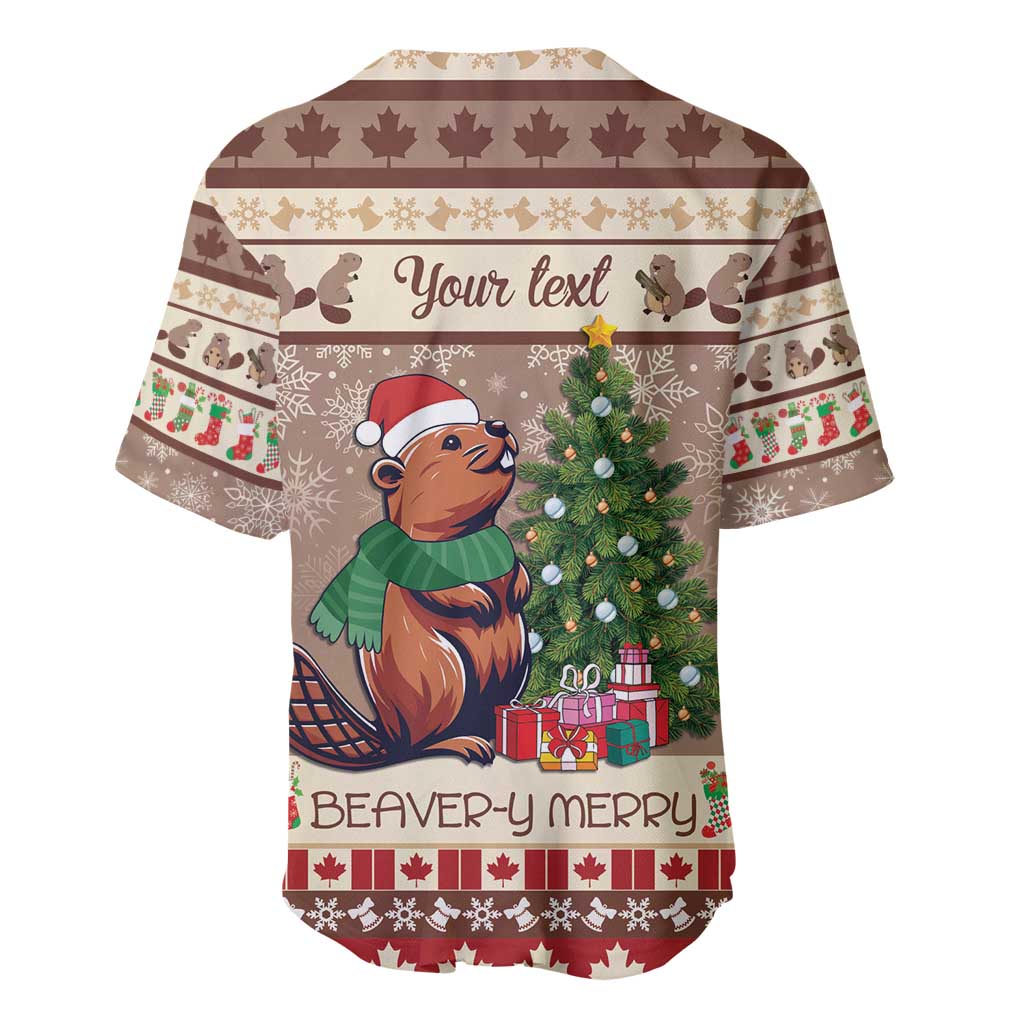 Personalized Beaver-y Merry Baseball Jersey Canada Merry Christmas Beavers LT9 - Wonder Print Shop