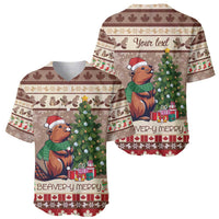 Personalized Beaver-y Merry Baseball Jersey Canada Merry Christmas Beavers LT9 - Wonder Print Shop