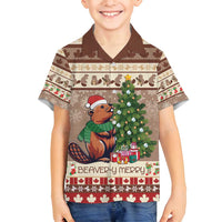 Personalized Beaver-y Merry Family Matching Puletasi and Hawaiian Shirt Canada Merry Christmas Beavers - Wonder Print Shop